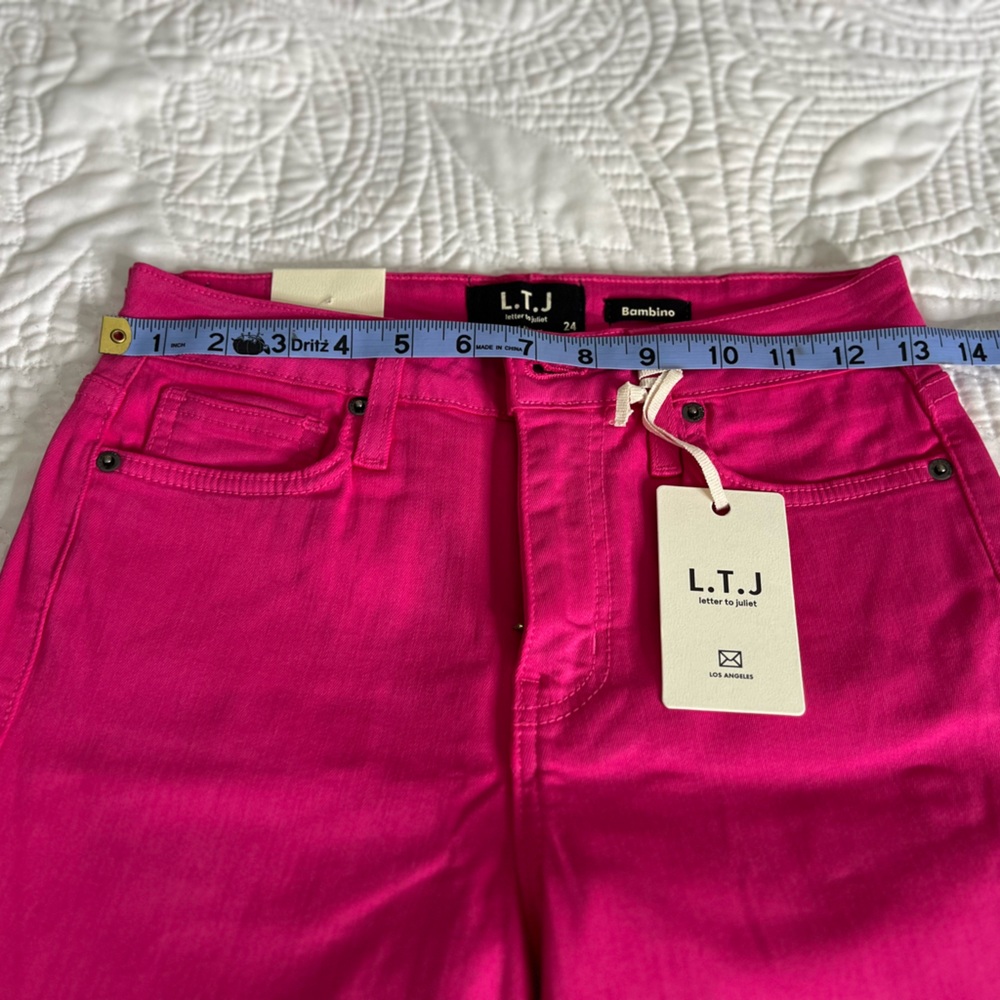 L.T.J. Women’s Barbie Pink Bambino (petite) Straight Leg Jeans - Picture 12 of 14